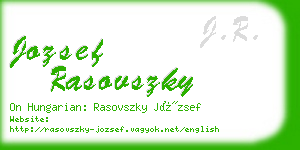 jozsef rasovszky business card